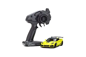 Kyosho Mini-Z Chevrolet Corvette ZR1 RC Car Electric RWD RTR with LEDs - Racing Yellow image 52386