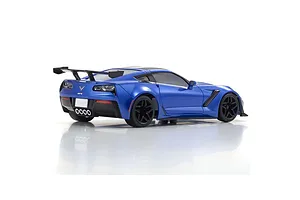 Kyosho Mini-Z Chevrolet Corvette ZR1 RC Car Electric RWD RTR with LEDs - Elkhart Lake Blue Metallic image 52388