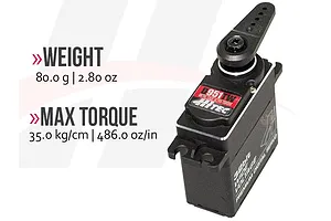 Hitec D951TW Standard 35kg 7.4v Titanium Geared Servo image 52548