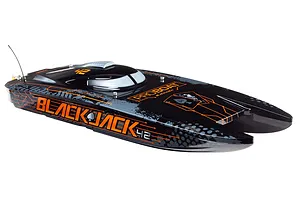 Pro Boat Blackjack 42" Catamaran Brushless Electric RC Speed Boat - Black & Orange image 52550