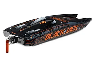 Pro Boat Blackjack 42" Catamaran Brushless Electric RC Speed Boat - Black & Orange image 52552
