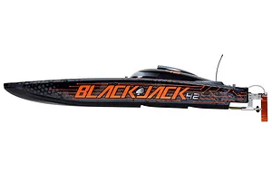 Pro Boat Blackjack 42" Catamaran Brushless Electric RC Speed Boat - Black & Orange image 52553