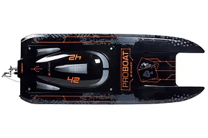 Pro Boat Blackjack 42" Catamaran Brushless Electric RC Speed Boat - Black & Orange image 52554