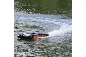 Pro Boat Blackjack 42" Catamaran Brushless Electric RC Speed Boat - Black & Orange image 52564