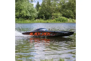 Pro Boat Blackjack 42" Catamaran Brushless Electric RC Speed Boat - Black & Orange image 52565