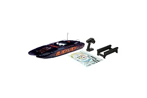Pro Boat Blackjack 42" Catamaran Brushless Electric RC Speed Boat - Black & Orange image 52566