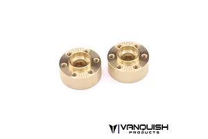 Vanquish Brass 8.89mm (0.350") SLW 350 Beadlock Wheel Hex Hubs 2Pcs