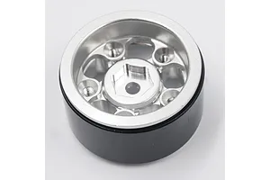 Yeah Racing Silver Aluminium SCX24 1" 5 Spoke Beadlock Rock Crawler Rims 4Pcs w/ Hardware image 52698