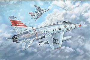 Trumpeter 1/32 USAF F-100C Super Sabre Fighter Jet Scaled Plastic Model Kit image 52767