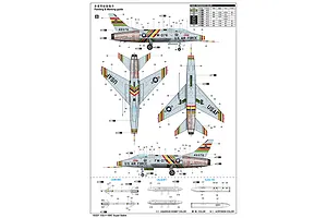 Trumpeter 1/32 USAF F-100C Super Sabre Fighter Jet Scaled Plastic Model Kit image 52773