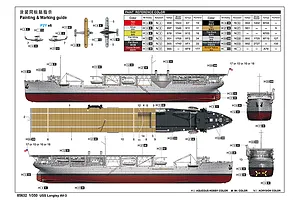 Trumpeter 1/350 U.S. Navy AV-3 Seaplane (Aircraft) Carrier Scaled Plastic Model Kit image 52804