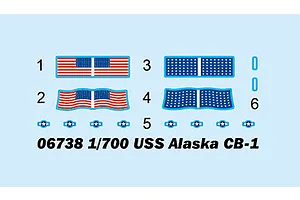 Trumpeter 1/700 USS Alaska CB-1 Battlecruiser Scaled Plastic Model Kit image 52818
