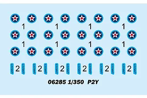 Trumpeter 1/350 P2Y "Seaplane" Maritime Patrol Aircraft Set (6Pcs) Scaled Plastic Model Kit image 52830