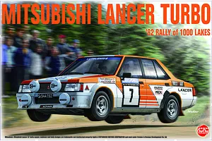 NuNu 1/24 Mitsubishi Lancer Turbo '82 (Rally of 1000 Lakes) Scaled Plastic Model Kit image 52902