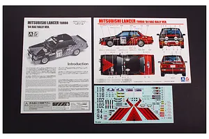 Beemax 1/24 Mitsubishi Lancer Turbo '84 (RAC Rally Version) Scaled Plastic Model Kit image 52934