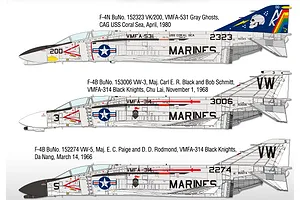 Academy 1/48 USMC F-4B/N "VMFA-531 Grey Ghosts" Phantom Jet Fighter Plastic Scale Model Kit image 52955
