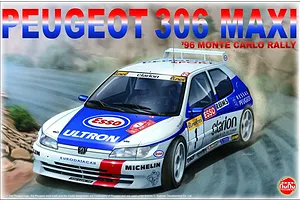 NuNu 1/24 Peugeot 306 Maxi '96 (Monte Carlo Rally) Scaled Plastic Model Kit image 52965