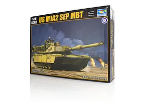 Trumpeter 1/16 U.S. M1A2 Abrams SEP Main Battle Tank Tank Scaled Plastic Model Kit w/ Australian Decals image 53051