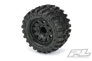 Pro-Line 2.8" Hyrax Tyres on Black Raid Rims - Glued Wheels 2Pcs image 53075