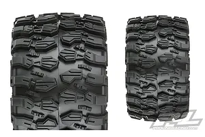 Pro-Line 2.8" Hyrax Tyres on Black Raid Rims - Glued Wheels 2Pcs image 53080