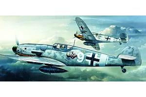 Academy 1/72 Luftwaffe Messerschmitt Bf109G-6 Fighter Scaled Plastic Model Kit image 53304