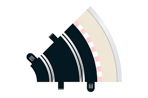 Scalextric 1/32 Track Radius 1 Inner Curve 45 Degree 2Pcs image 53474