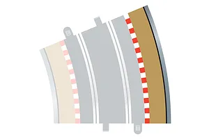 Scalextric 1/32 Track Radius 4 Outer Curve Borders & Barriers 22.5 Degree 4Pcs image 53498