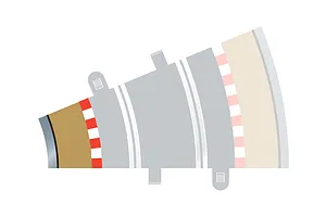 Scalextric 1/32 Track Radius 2 Inner Curve Borders & Barriers 22.5 Degree 4Pcs image 53508