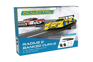 Scalextric 1/32 Track Radius 2 Banked Curve 45 Degree 2Pcs w/ Supports image 53515