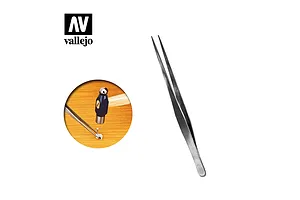 Vallejo Stainless Steel 175mm Straight Fine Pointed Tweezers image 53620