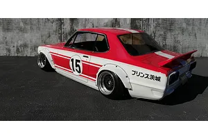 Pandora RC 1/10 Nissan Skyline HT 2000GT-R (KPGC10) Custom Unpainted Body Shell image 54185