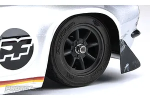 Pro-Line 1.9" VTA 26mm Front Tyres on 8-Spoke Black Rims - Glued Wheels 2Pcs image 54449