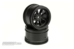 Pro-Line 1.9" VTA 31mm Rear Tyres on 8-Spoke Black Rims - Glued Wheels 2Pcs image 54458