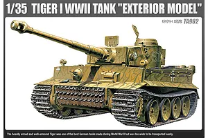 Academy 1/35 German Tiger-I Early Production "Exterior Model" Scaled Plastic Model Kit image 54600