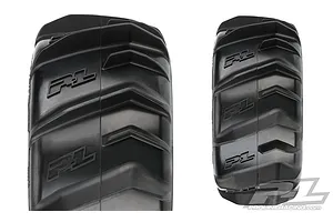 Pro-Line 3.8" Dumont Paddle Tyres on Black Raid Rims - Glued Wheels 2Pcs image 54640