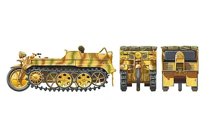 Tamiya 1/35 German Sd.Kfz.2 Kettenkraftrad (Mid-Production) Scaled Plastic Model Kit image 54789