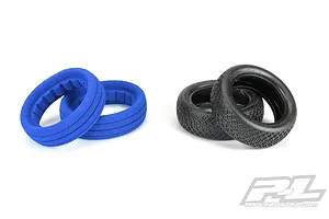 Pro-Line 2.2" MC (Clay) Electron 2WD Buggy Front Tyres 2Pcs w/ Closed Cell Foam Inserts image 54924