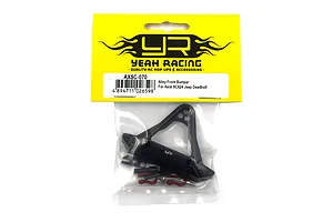 Yeah Racing Black Aluminium SCX24 Jeep Deadbolt Front Bumper Set image 54934