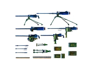 Academy 1/35 U.S. Machine Gun Set Scaled Plastic Model Kit image 54943