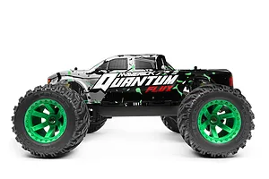 Maverick Quantum MT Flux RC Monster Truck Electric Brushless 4WD 1/10 Scale RTR - Silver/Green image 55100