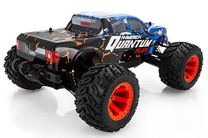 Maverick Quantum MT Flux RC Truggy Electric Brushless 4WD 1/10 Scale RTR with Upgraded Parts - Blue/Orange image 55105