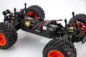 Maverick Quantum MT Flux RC Truggy Electric Brushless 4WD 1/10 Scale RTR with Upgraded Parts - Blue/Orange image 55114