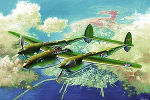 Academy 1/48 P-38F Lightning "Glacier Girl" Bomber Scaled Plastic Model Kit image 55391