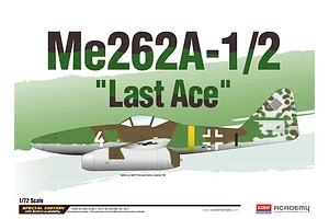 Academy 1/72 Me262A-1/2 "Last Ace" Fighter Scaled Plastic Model Kit