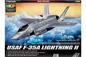 Academy 1/72 USAF F-35A Lightning II Joint Strike Fighter Scaled Plastic Model Kit with Australian Forces Decals image 55448