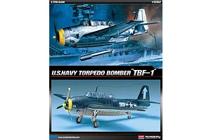 Academy 1/72 USN TBF-1 Avenger Torpedo Bomber Scaled Plastic Model Kit image 55468
