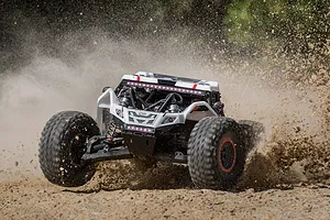 Losi Super Rock Rey V2 RC Rock Racer Electric Brushless 4WD 1/6 Scale RTR - White image 55577