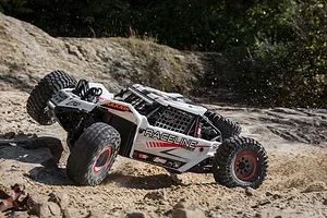Losi Super Rock Rey V2 RC Rock Racer Electric Brushless 4WD 1/6 Scale RTR - White image 55578