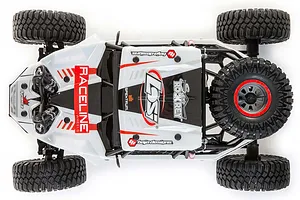 Losi Super Rock Rey V2 RC Rock Racer Electric Brushless 4WD 1/6 Scale RTR - White image 55593