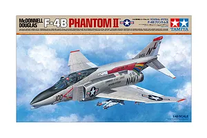 Tamiya 1/48 McDonnell Douglas F-4B Phantom II Fighter Jet Scaled Plastic Model Kit image 55742